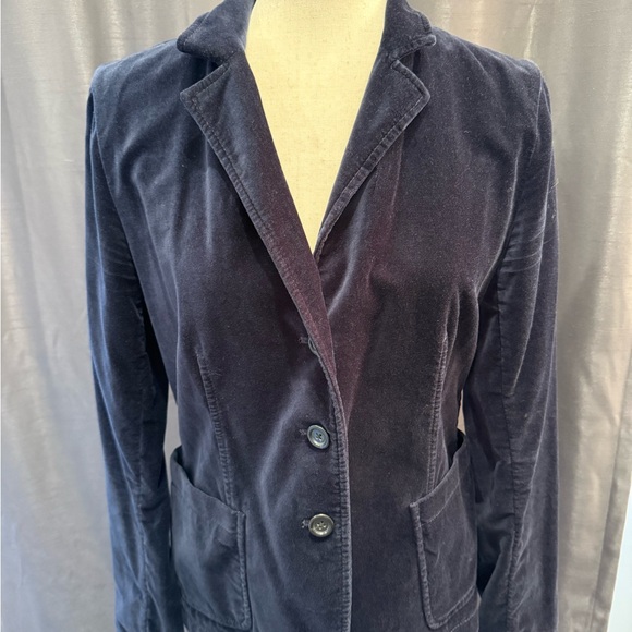 Vintage J. Crew Velvet Blazer - Deep Blue - Picture 1 of 9
